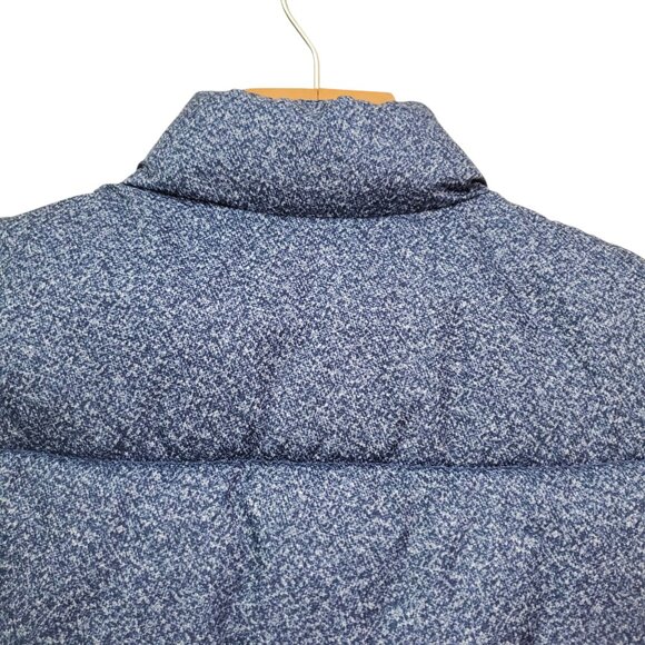 Old Navy Puffer Vest Kids Large 10/12 Blue Full Zip High Neck Winter Warm Cozy - Picture 6 of 10